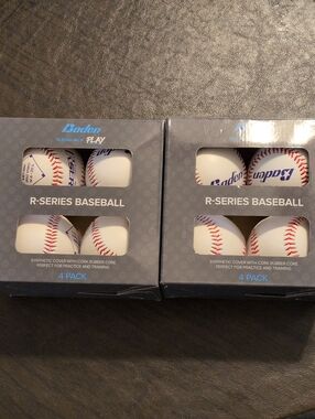 Baden The Official Ball Of Play R-Series Baseballs 4-Pack - White (2 x 4-Pack)